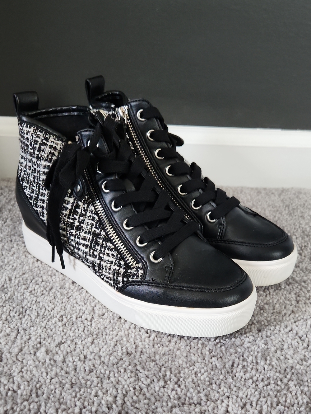 Steve Madden Cornell Hidden Wedge High Top Sneaker